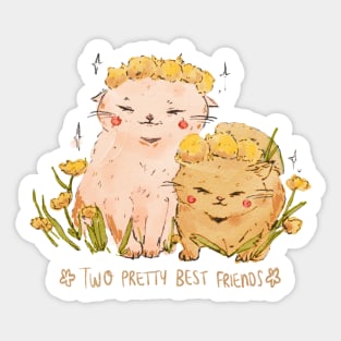 Two Pretty Best Friends Sticker